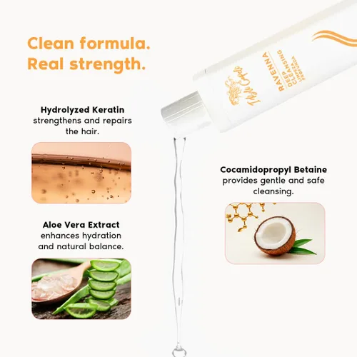 Vista 5 de I Belli Capelli Ravenna - Champú aclarador pretratamiento, champú aclarador para la acumulación -prepara la limpieza profunda del cabello, elimina