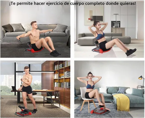 Vista 7 de Máquina de Entrenamiento Abdominal, Equipo de Entrenamiento de Cuerpo Completo, Equipo de Ejercicios de Abdominales para Hacer Sentadillas en Casa
