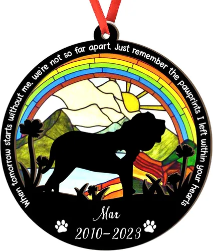 Vista 39 de Adorno personalizado para atrapasoles de sabueso afgano, adorno de Navidad de sabueso afgano, regalo para perro amante, sabueso afgano conmemorativo