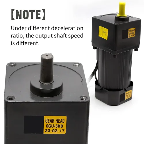 Vista 4 de Motor de engranaje de la CA de 250W 5K 110V, motor variable ajustable del reductor del engranaje con el regulador de la velocidad para la industria