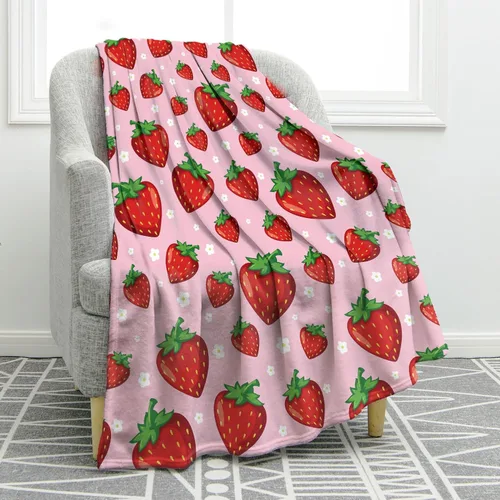 Vista 15 de Jekeno Manta de regalo de cereza para adultos y niños, regalos para amantes de las cerezas para mujeres y hombres, decoraciones de fiesta