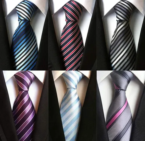 Vista 28 de WeiShang Lote de 6 corbatas clásicas de seda para hombre, corbatas tejidas jacquard