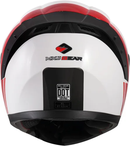 Vista 9 de Casco de motocicleta de cara completa, cascos para motocicleta de adultos, MG611, casco de motocicleta de carreras de calle con visera negra