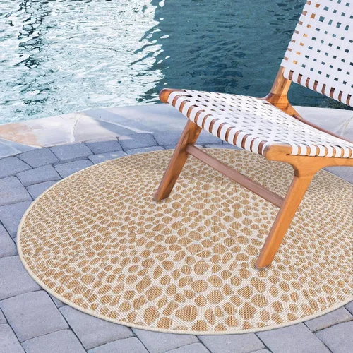 Vista 23 de Unique Loom Outdoor Collection Alfombra de área - Ciudad del Cabo (2' 2' x 3' 1' Rectángulo, Azul/Oliva)