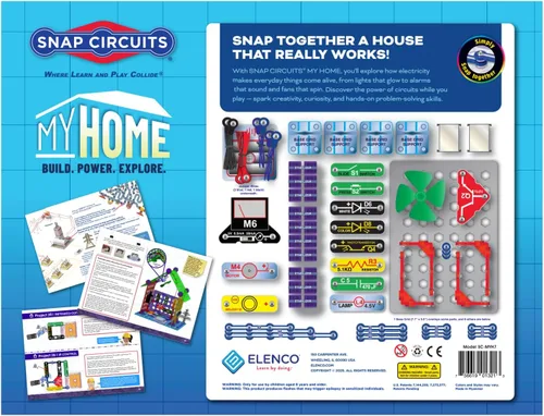 Vista 2 de Snap Circuits Elenco Kit de construcción de electrónica para el hogar de Snap Circuits para niños a partir de 8 años