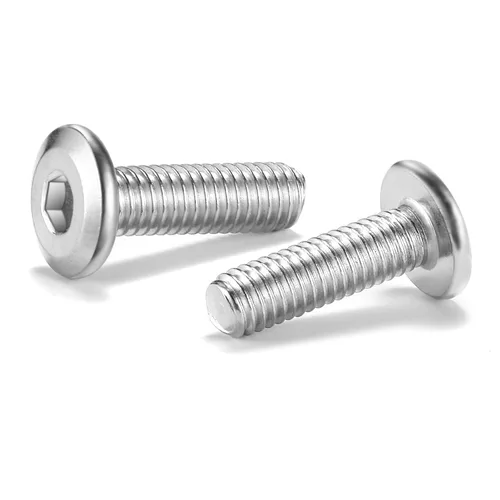 Vista 19 de 20 tornillos hexagonales de cabeza plana M5 x 0.236 in, acero inoxidable 304 18-8, rosca completa (con llave hexagonal)