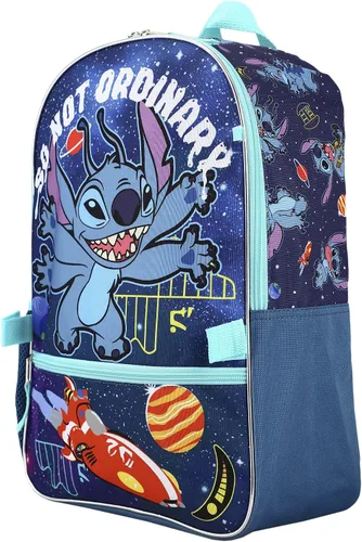 Vista 3 de Disney Lilo & Stitch So Not Ordinary - Juego de mochila de 5 piezas para la escuela, Multicolor, osfa