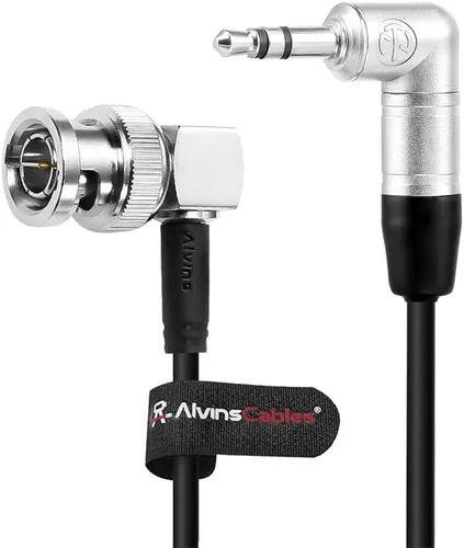Vista 6 de Alvin's Cables Cable TRS a BNC de código de tiempo de 0.1 in para Canon C70 para Sony F55 FX9, Zaxcom, Zoom F4 F8 F8n de Deity Timecode Generator