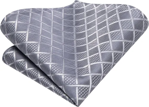 Vista 109 de Dubulle Corbata tejida de cachemira para hombre y gemelos de pañuelo para hombre, conjunto de gemelos para boda formal y negocios