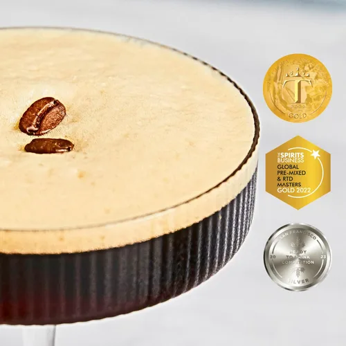 Vista 6 de NITRO Mocktails Espress0% Martini (paquete de 12) galardonado Espresso Martini cargado de nitrógeno Craftmix sin alcohol elaborado con el mejor