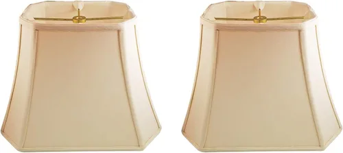 Vista 25 de Royal Designs, Inc. Pantalla de Lámpara Rectangular con Esquinas Cortadas, DBS-710-11BG, 6 x 11 x 8, Beige