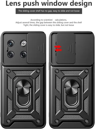 Vista 2 de Funda para OnePlus 10T 5G, Oneplus Ace Pro 5G, TPU + PC de grado militar, [soporte integrado] diseño de doble capa funda de protección resistente