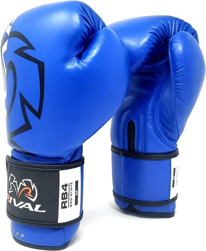 Vista 2 de Guantes de boxeo RIVAL RB4 Aero Bag, cierre de velcro, carcasa exterior de PU sintético para mayor durabilidad y rendimiento Azul