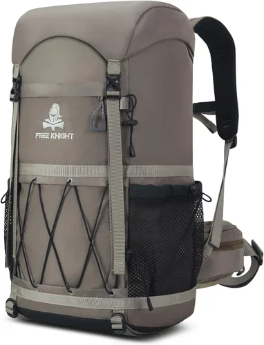Vista 15 de Bseash Mochila de senderismo impermeable de 40L con cubierta para lluvia, bolsa de viaje deportiva al aire libre para camping, escalada, ciclismo