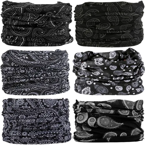 Vista 12 de Polaina para el cuello, máscara facial, bufanda bandana para hombres y mujeres, sol, polaina de tubo a prueba de polvo para ciclismo, motocicleta