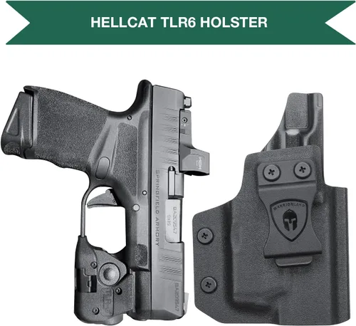Vista 7 de Hellcat TLR6 Holster, IWB Kydex Funda de corte óptico Ajuste: Springfield Armory Hellcat con TLR6, funda de transporte oculta en la cintura