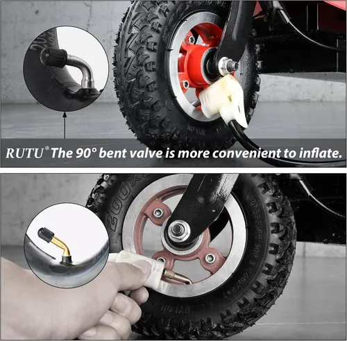 Vista 3 de Tubo interior y neumático 200x50, tubo de neumático de scooter 8x2 Repuesto para scooters eléctricos Razor E100, E150, E200, Dune Buggy, alto