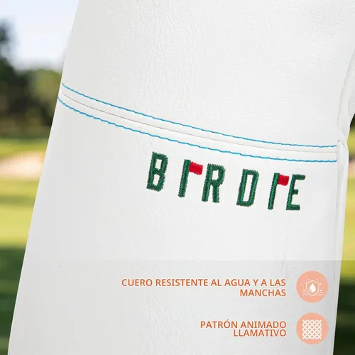 Vista 7 de Fundas para Palos de Golf Bordado Elegante Cuero Premium Birdie Golf Funda para Driver Funda Híbrida para Fairway Funda para Putter Blade Funda