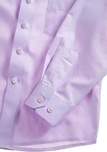 Vista 3 de Tuxgear Camisa de vestir de manga larga con botones para niños con corbata y bolsillo cuadrado