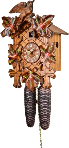 Vista 2 de Reloj de cuco 5 hojas, pájaro