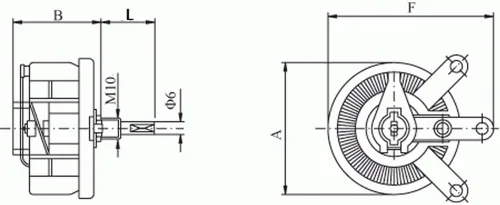 Vista 2 de Electronics-Salon Potenciómetro bobinado de alambre de alta potencia 25W 5 OHM, reóstato, resistencia variable.