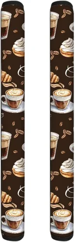 Vista 40 de 2 fundas para manijas de refrigerador, decoración otoñal, hojas de arce, fundas para manijas de puerta de nevera, lavables a máquina, microondas