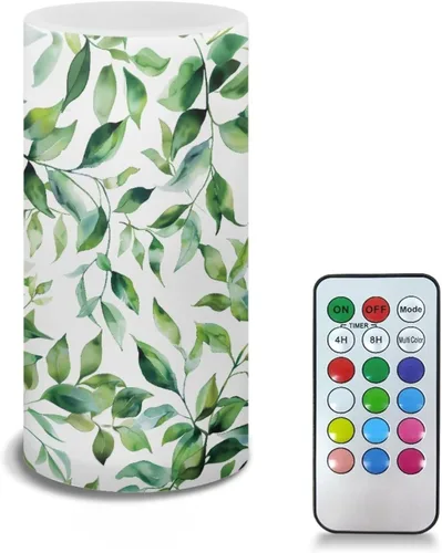 Vista 28 de Velas LED sin llama personalizadas que funcionan con pilas con temporizador remoto que cambia de color, personaliza fotos y texto, hazlo tú mismo tu