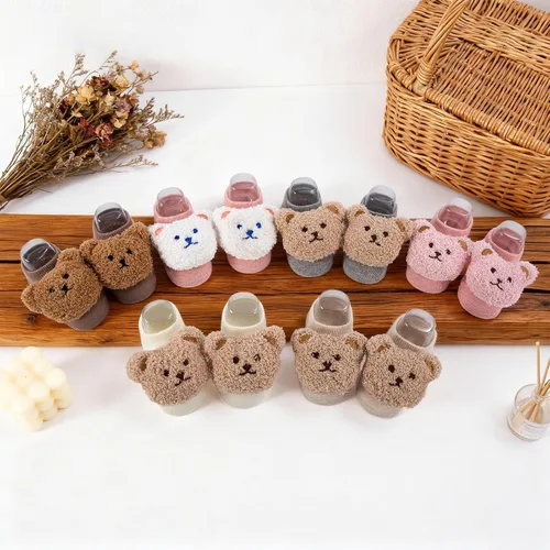 Vista 7 de Baby Girl Non Slip Cute Flower Grippy Socks Soft Breathable Cotton Toddler Ankle Socks Anti Skid Newborns