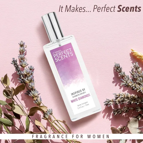 Vista 2 de Fragancias Perfect Scents, inspiradas en el White Dia.mond de Eliz.abeth Tay.lor Eau de Toilette para mujer, limpio, vegano, sin parabenos, sin