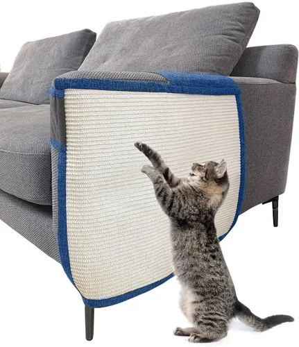 Vista 3 de Protector de sofá para gatos con sisal natural para proteger muebles, sofá, silla, sofá, gato, mascota, regalo