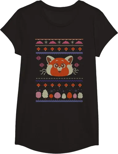 Vista 5 de Disney and Pixar's Turning Red Panda - Suéter feo de Navidad, Negro, S