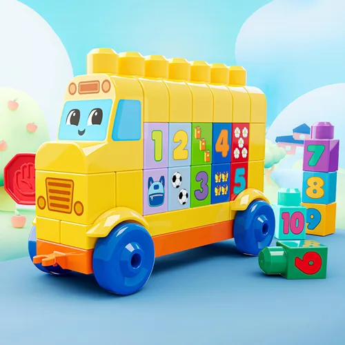 Vista 5 de MEGA BLOKS First Builders Build & Count Bus - Bloques de juguete para niños