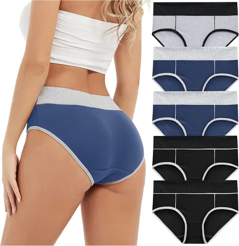 Vista 5 de Bragas de retazos para mujer, de talla grande, sexy, transpirables, bragas de bikini para mujer