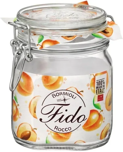 Vista 14 de Bormioli Rocco Fido – Tarro cuadrado con tapa azul, Transparente Azul (Blue Top)