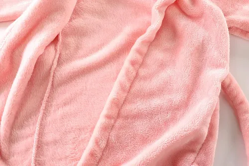 Vista 2 de Toalla de baño de forro polar para niños, pijamas suaves para niños, bata cálida, ropa de dormir de franela con capucha para niñas, pijamas