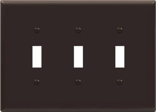 Vista 21 de ENERLITES - Placa de pared para interruptor de palanca triple sin tornillos, cubierta de interruptor de luz segura para niños, tamaño estándar de 3