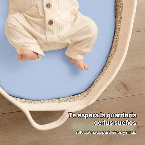 Vista 8 de Paquete de 2 sábanas para moisés de bebé para niña, niño, 33 x 17 pulgadas (lino azul)