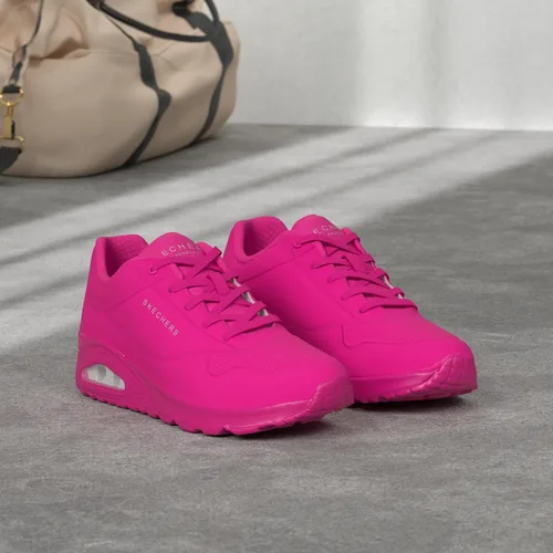 Vista 8 de Skechers Uno - Night Shades Zapatos deportivos para mujer, tenis con espuma viscoelástica refrescante, entresuela Skech-Air y empeine de Durabuck