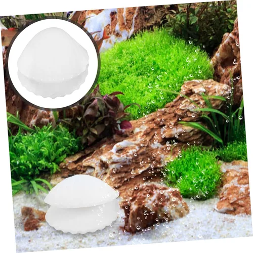 Vista 9 de Decoración de pecera de concha de cristal de ópalo natural para acuario