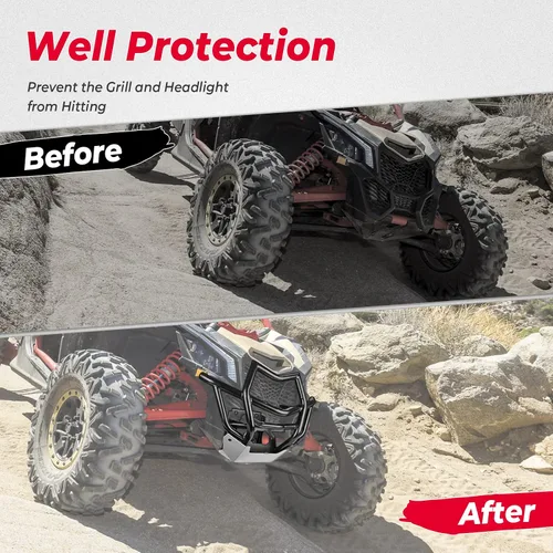 Vista 3 de KEMIMOTO X3 Parachoques de winche frontal Compatible con Can-Am Maverick X3 y Max Turbo R RR 2017-2025 Parachoques resistente OEM Reemplazo