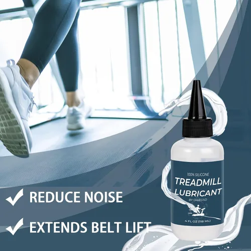 Vista 2 de Lubricante de cinta de correr 100% silicona para cinturón, lubricante de cinta de correr de 4 onzas, fácil de aplicar y adecuado para la mayoría
