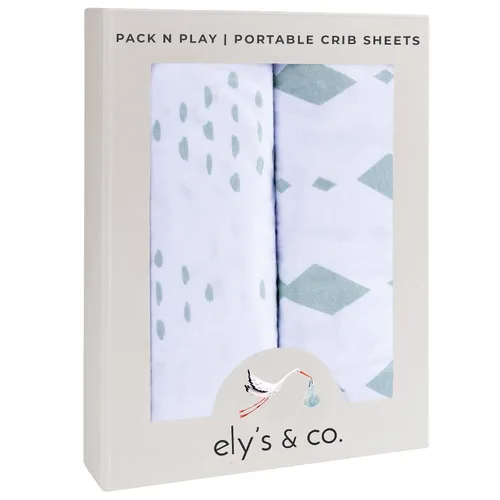 Vista 10 de Ely's & Co. Pack and Play - Juego de 2 sábanas ajustables para corralito de juego compatibles con Graco Pack n Play, para bebés, 100% algodón Rosa