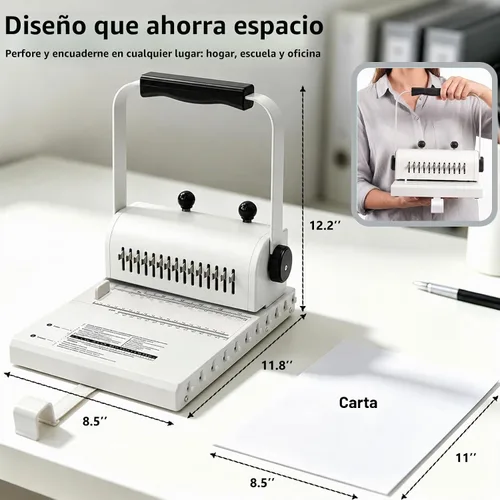Vista 8 de Universal Cinch Binding Machine Hole Pitch 2:1 & Book Binding Kits