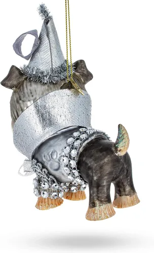 Vista 7 de Encantador adorno de Navidad de vidrio soplado Schnauzer miniatura
