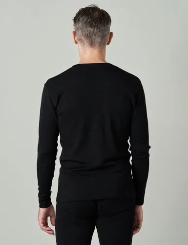 Vista 3 de LAPASA Mens 100% Merino Wool Base Layer Thermal Underwear Shirts Parte superior: Negro