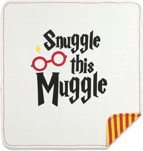 Vista 3 de Harry Potter Conjunto de 4 piezas para bebé con cierre para dormir y jugar, manta con babero y paño para eructos
