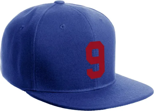 Vista 58 de Número de equipo modificado para requisitos particulares del jugador del color del sombrero del Snapback de la visera plana clásica de la visera