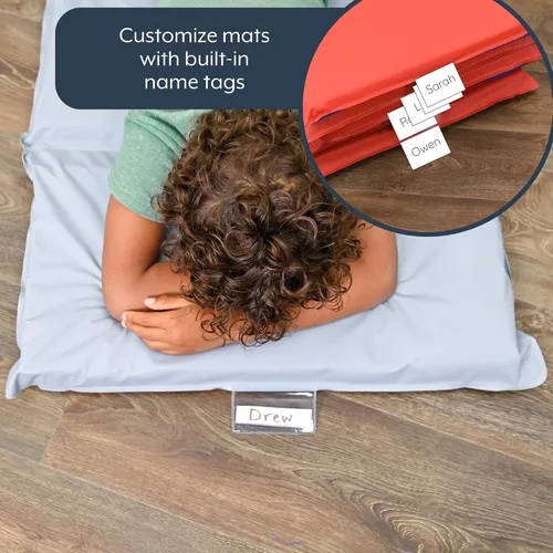 Vista 5 de Children's Factory Alfombrillas para siesta de 1 pulgada de grosor para niños pequeños para preescolares y guarderías, cómoda y suave, almohadilla