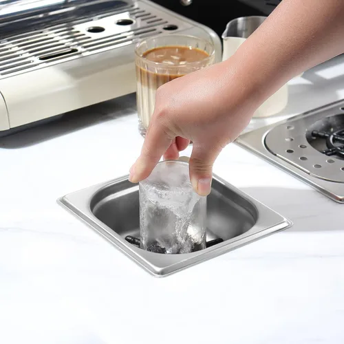 Vista 4 de DIBTSA - Enjuagadora para jarra, lavadora automática de tazas de vidrio, acero inoxidable 304, para café, leche, té, hogar, cocina, hotel, bar