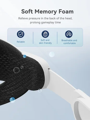 Vista 9 de CNBEYOUNG VR Face Cover and Lens Cover and Head Strap for Quest 2